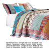 Sama 5 Piece Reversible King Quilt Set, Floral Print Patterns, Multicolor