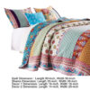 Sama 5 Piece Reversible Full Quilt Set, Floral Print Patterns, Multicolor
