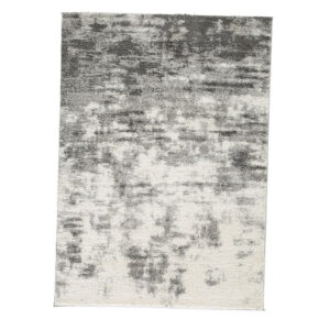 Pax 5 x 7 Modern Area Rug, Smoky Paint Design, Fabric, Medium, Cream, Gray
