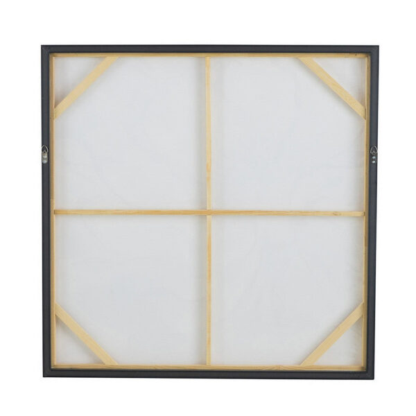 36 x 36 Inch Framed Wall Art, Floral Oil Painting On Canvas, White Gold