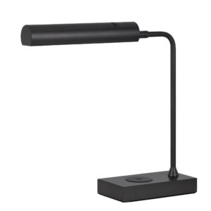 Dyna 18 Inch Integrated LED Desk Lamp, Wireless USB Port, Matte Black