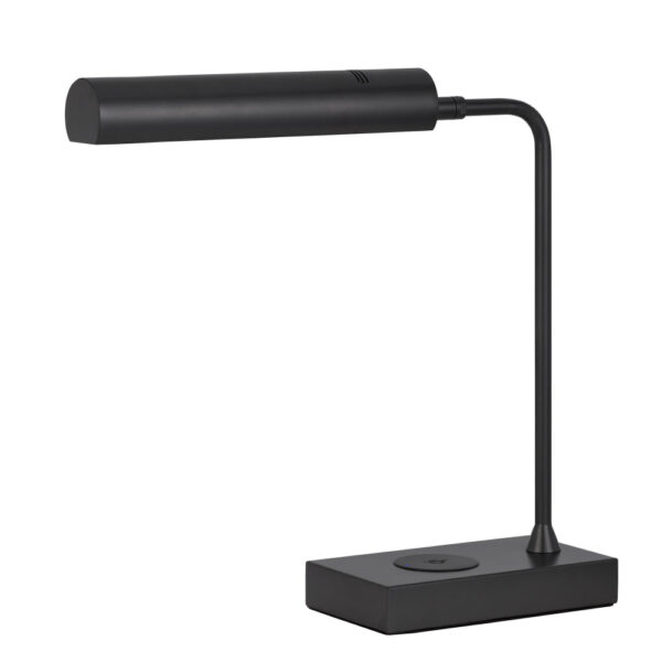Dyna 18 Inch Integrated LED Desk Lamp, Wireless USB Port, Matte Black