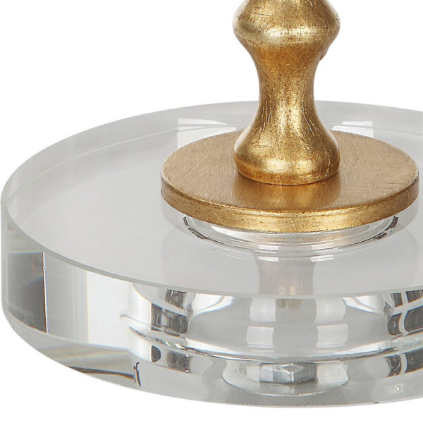 29 Inch Table Lamp, Set of 2, White Tapered Shade, Gold Leaf, Round Base