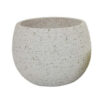 Line 10 Inch Planter Set of 2, Round Shaped Resin Body, Textured White