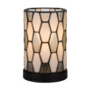 Eli 9 Inch Accent Lamp, Hand Painted Cylinder Tiffany Style Shade, Bronze