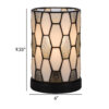 Eli 9 Inch Accent Lamp, Hand Painted Cylinder Tiffany Style Shade, Bronze