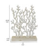 Spark 20 Inch Coral Table Top Decor, Coastal Design, Resin, Antique White