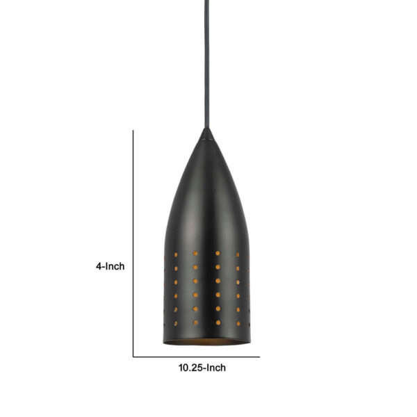 4 Inch Modern Pendant Light, Round Metal Shade, Oil Rubbed Black Bronze