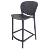 Celin 30 Inch Barstool Chair, Set of 4, Stackable, Mesh, Curved Seat, Gray
