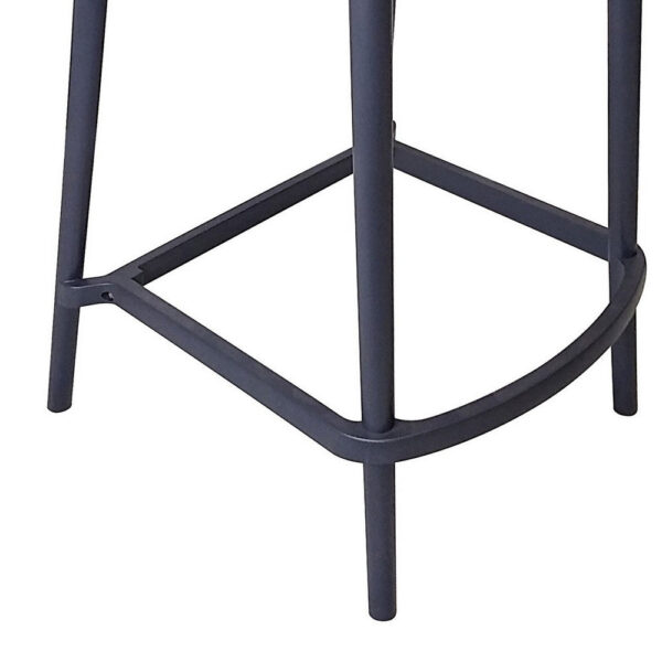 Celin 30 Inch Barstool Chair, Set of 4, Stackable, Mesh, Curved Seat, Gray