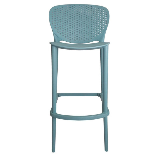 Celin 26 Inch Counter Stool Chair, Set of 4, Stackable, Mesh Back, Green