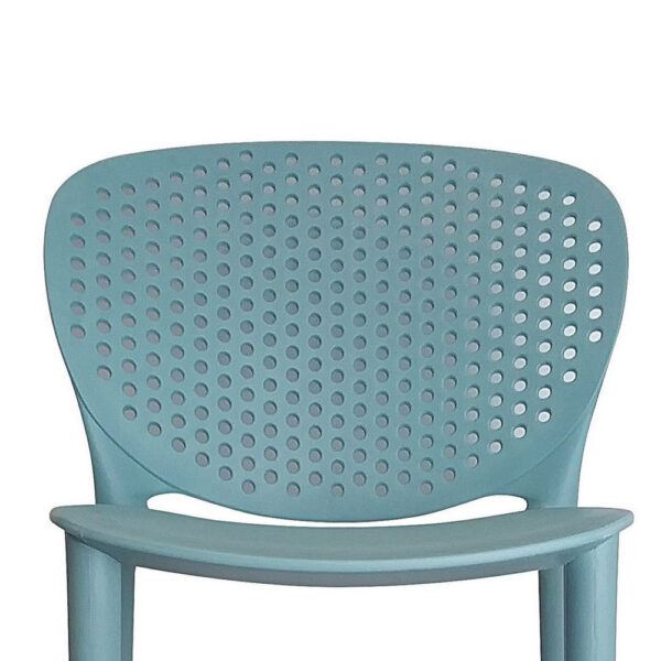 Celin 26 Inch Counter Stool Chair, Set of 4, Stackable, Mesh Back, Green