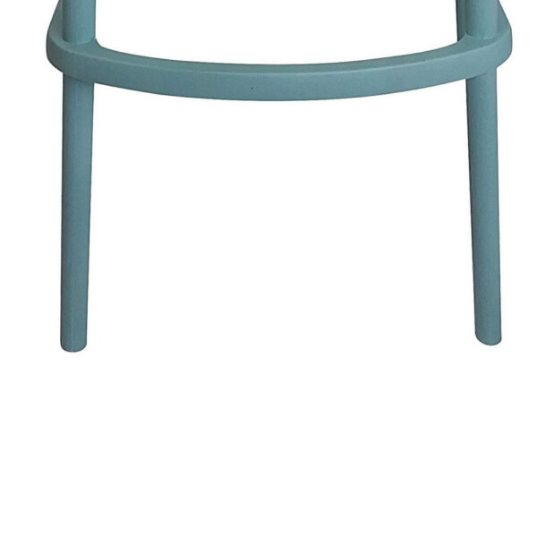 Celin 26 Inch Counter Stool Chair, Set of 4, Stackable, Mesh Back, Green