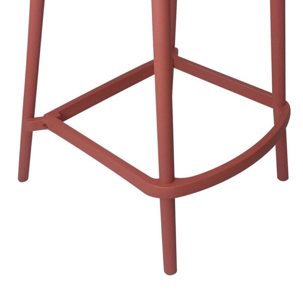 Celin 26 Inch Counter Stool Chair, Set of 4, Stackable, Mesh Back, Orange