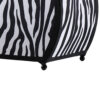 Wigi 12 Inch Accent Lamp, Purse, Zebra Animal Print, Black White Faux Fur