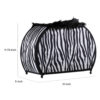 Wigi 12 Inch Accent Lamp, Purse, Zebra Animal Print, Black White Faux Fur