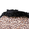 Wigi 12 Inch Accent Lamp, Purse, Cheetah Animal Print, Brown Black Faux Fur
