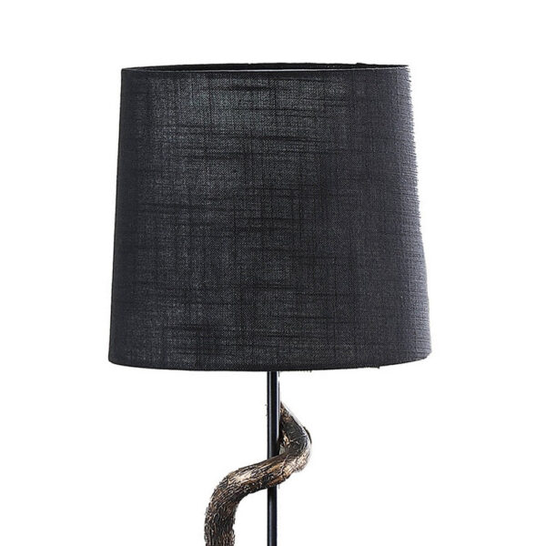 Ree 24 Inch Accent Table Lamp, Monkey Resin Sculpture, Drum Shade, Bronze