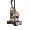 Ree 24 Inch Accent Table Lamp, Monkey Resin Sculpture, Drum Shade, Bronze