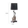 Ree 24 Inch Accent Table Lamp, Monkey Resin Sculpture, Drum Shade, Bronze