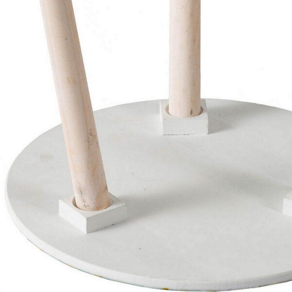 Byle 16, 20 Inch Side Table Set of 2, Floral Design, Cherry Blossom, Blue