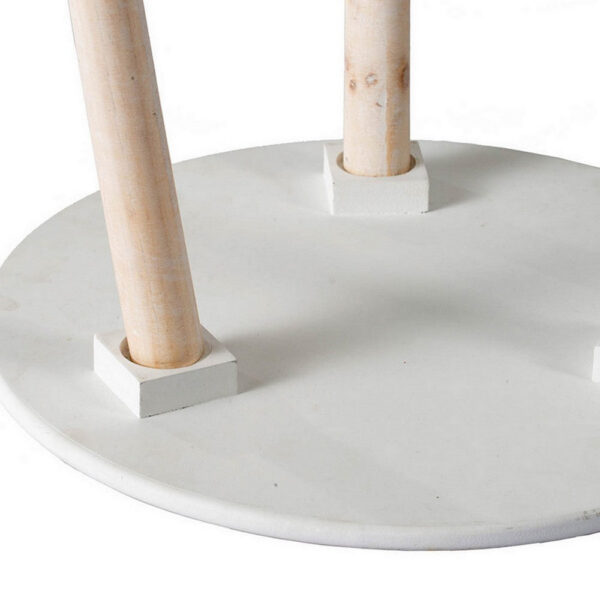 Byle 16, 20 Inch Side Table Set of 2, Floral Design, Cherry Blossom, White