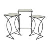 Rikki Plant Stand Table Set of 3, Curved Base, Modern Black Finished Metal