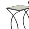 Rikki Plant Stand Table Set of 3, Curved Base, Modern Black Finished Metal