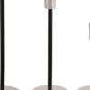 Ricco Tabletop Accent Decoration Set of 3, Black, Elegant Silver Metal
