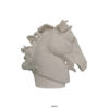 25 Inch Horse Head Figurine Statuette, Lifelike Design, White Resin
