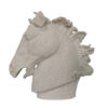 25 Inch Horse Head Figurine Statuette, Lifelike Design, White Resin