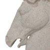 25 Inch Horse Head Figurine Statuette, Lifelike Design, White Resin