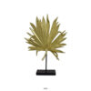 Menny 21 Inch Palm Leaf Resin Decorative Sculpture, Resin Gold Finish