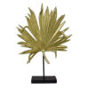 Menny 21 Inch Palm Leaf Resin Decorative Sculpture, Resin Gold Finish