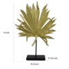 Menny 21 Inch Palm Leaf Resin Decorative Sculpture, Resin Gold Finish