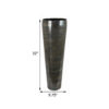 32 Inch Metal Vase, Tumbler Shape, Narrow Base, Multicolored Glossy Finish