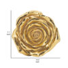 Dazzle 7, 8 Inch Rose Wall Accent, 3 Dimensional, Set of 2, Gold Resin