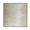 39 x 39 Hand Painted Wall Art, Polyester Canvas, Wood, White and Gold