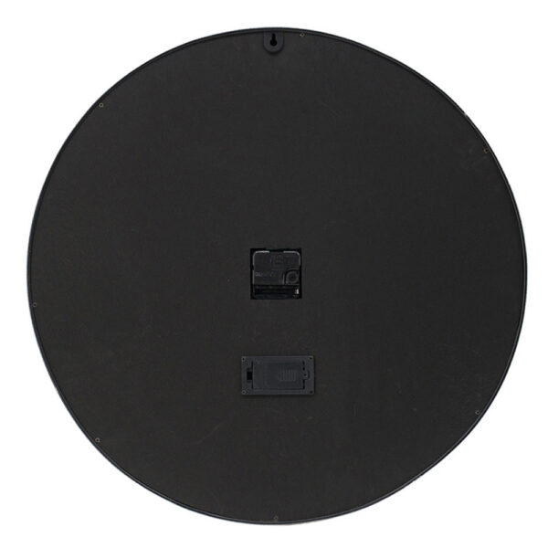 Reny 23 Inch Wall Clock, Decorative Gear Design, Round, Silver, Black Iron