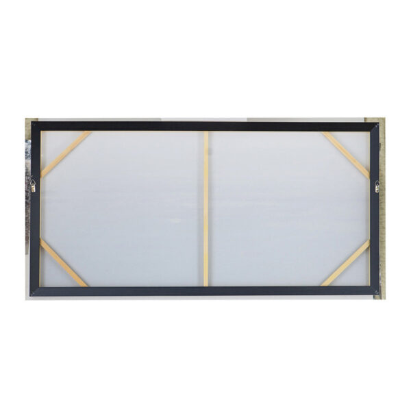 30 x 59 Framed Wall Art, Abstract Ocean Oil Painting, Modern White Blue