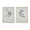 24 x 32 Set of 2 Framed Wall Art Prints, Floral, Modern White and Black