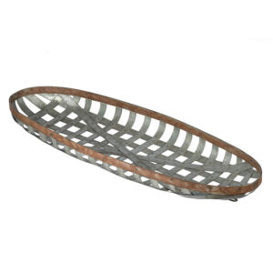 37 Inch Decorative Snowshoe Wall Art, Iron Mesh Pattern, Silver Finish