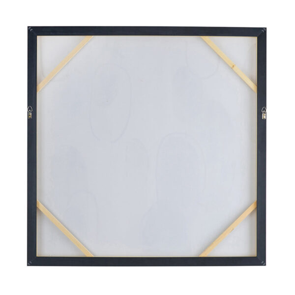 39 x 39 Square Wall Art Oil Painting, Abstract Circles, Gold, White, Green