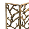 72 Inch 3 Panel Screen Divider, Rustic, Mulberry Branch Design, Brown