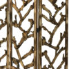 72 Inch 3 Panel Screen Divider, Rustic, Mulberry Branch Design, Brown