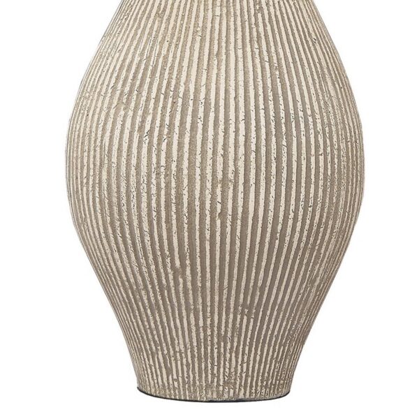 Drum Shade Table Lamp with Paper Composite Base, Beige