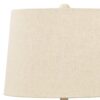 Drum Shade Table Lamp with Paper Composite Base, Beige