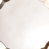 Round Mirror with Scalloped Metal Frame, Gold