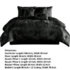 Jay 7 Piece King Comforter Set, Polyester Velvet, Deluxe Texture Black