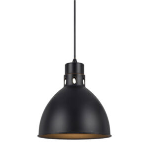 Nico 10 Inch Modern Pendent Light with Bronze Metal Shade, Clean SIlhouette